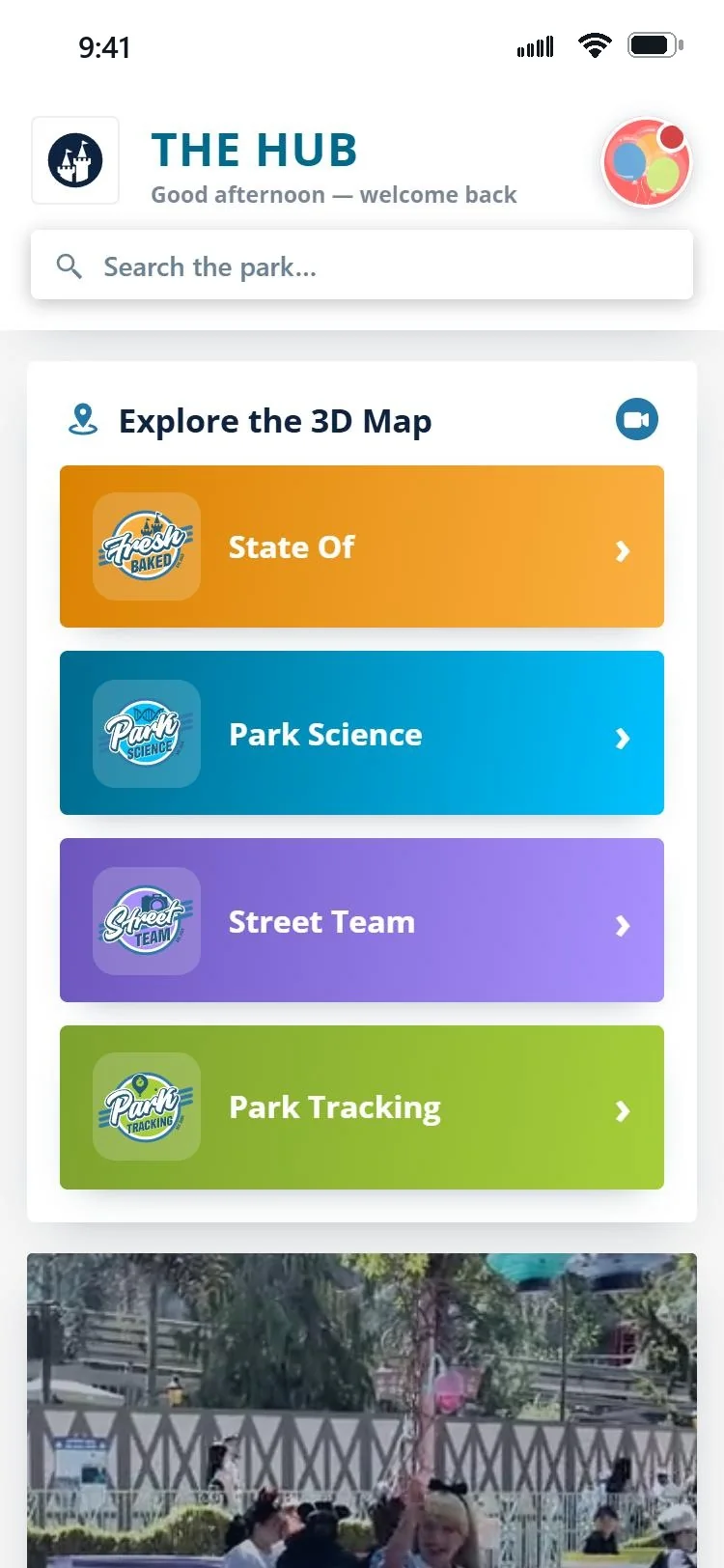 The Fresh Baked app's Hub: State Of, Park Science, Street Team and Park Tracking, with the latest video below